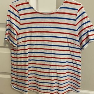 Old Navy M stripe top with pleats in back